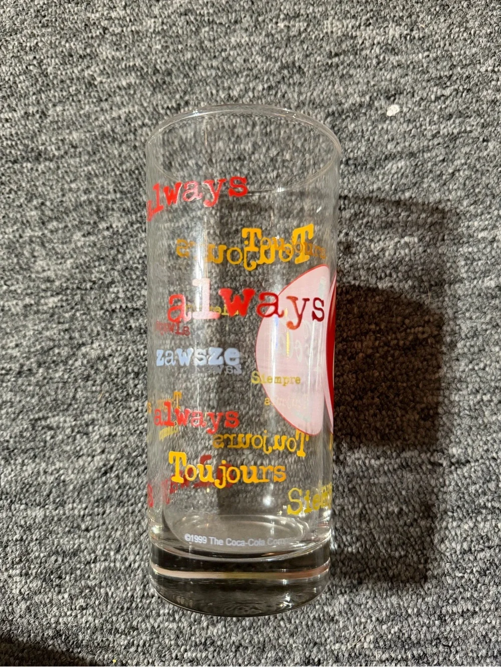 1990 Coca-Cola Vintage Glasses Set with Red Logo (Set of 4)